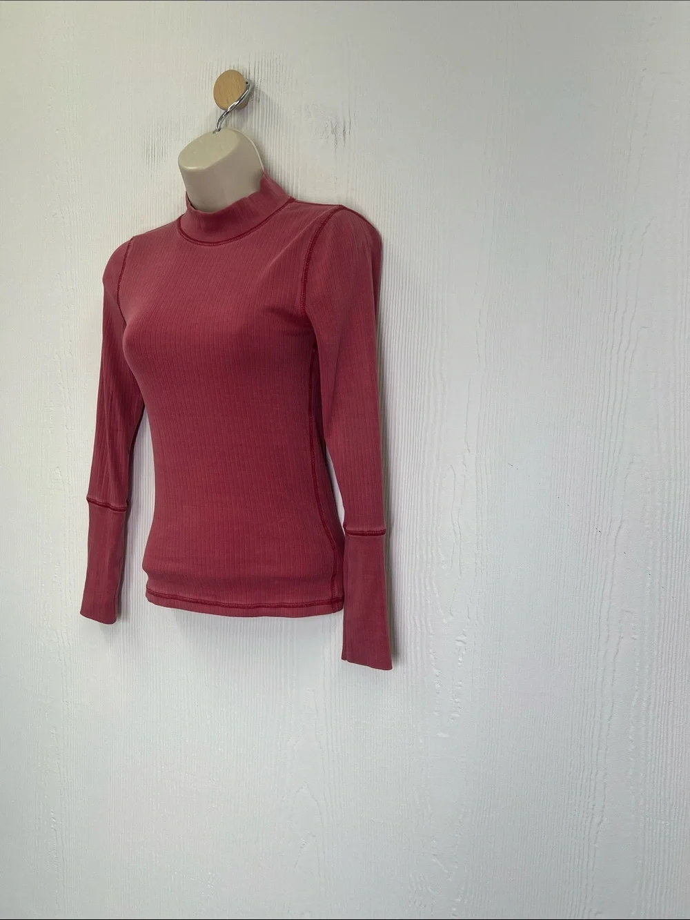 Free People - Intimately The Rickie Mock Neck Ribbed Long Sleeve Blouse Size XS